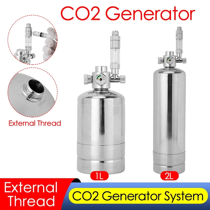 Planted Aquarium Co2 System - 1L/2L Aquarium CO2 Generator System Kit