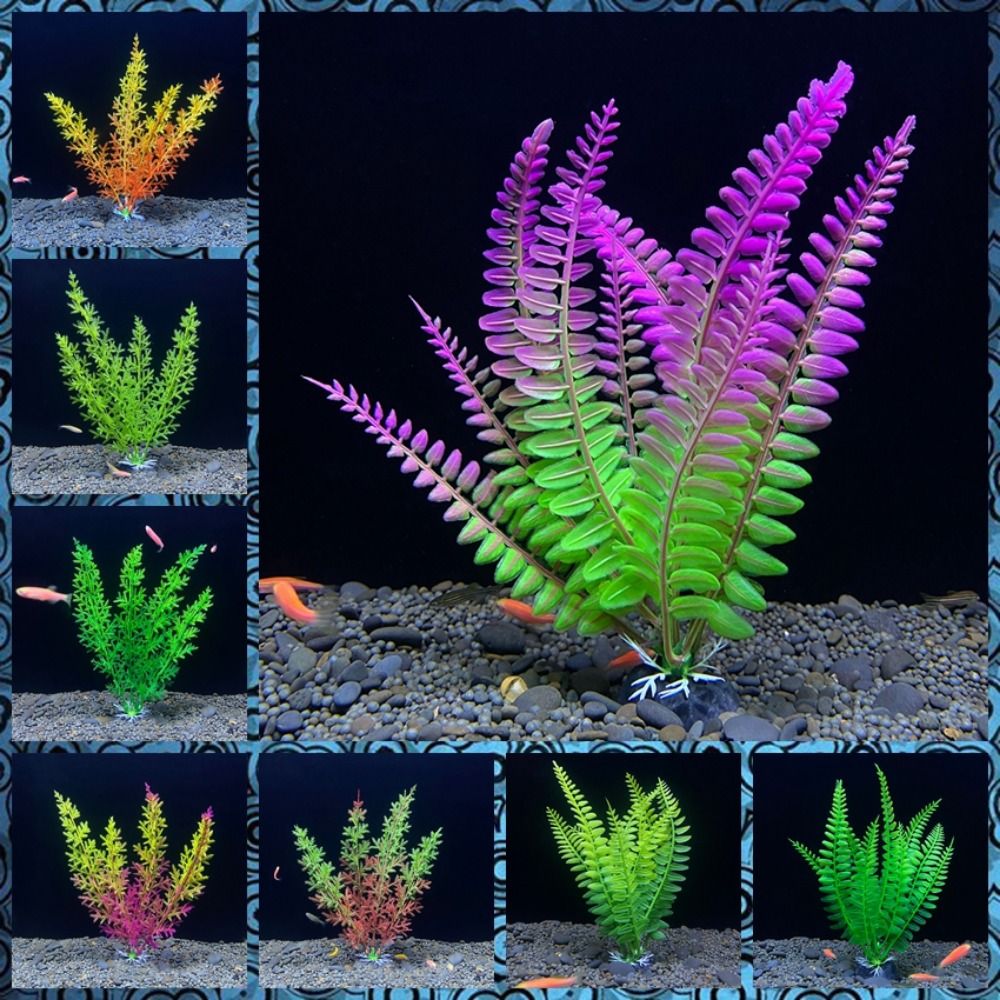 Fish Tank Ornament Plant Aquar - Planted Aquarium Bowl recension och pris