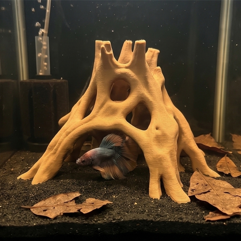 Natural Root Cave Fish Hideout - Planted Aquarium With Driftwood recension och pris