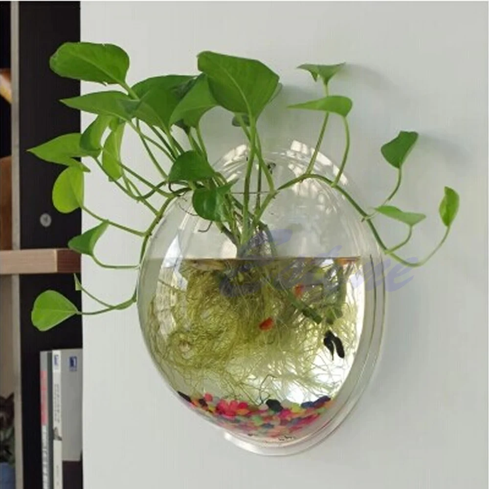 Wall Mounted Acrylic Fish Bowl - Planted Aquarium Bowl recension och pris