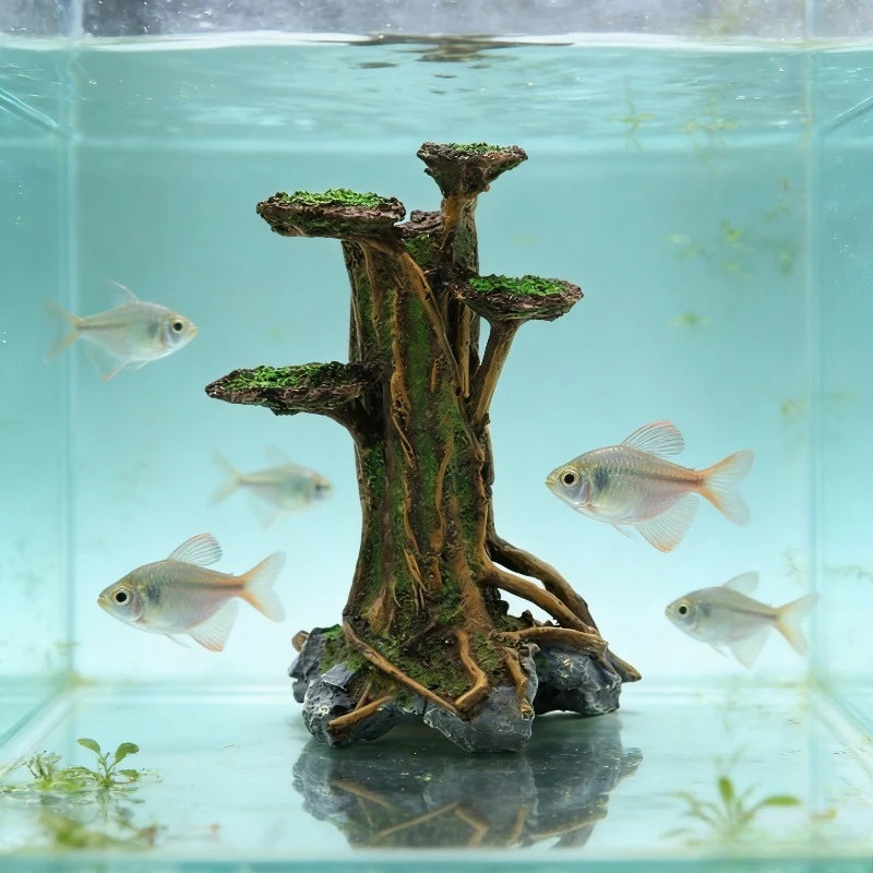 Artificial Moss Tree Driftwood - Planted Aquarium With Driftwood recension och pris