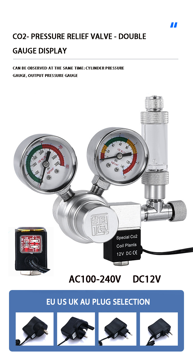 Aquarium CO2 regulator solenoi - Planted Aquarium Co2 System recension och pris