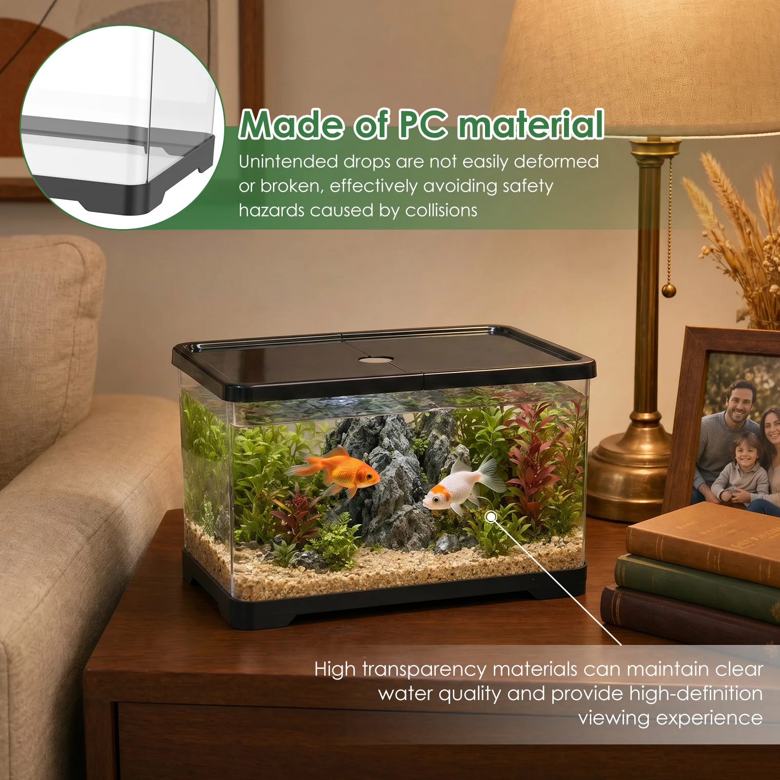 Transparent Fish Tank Aquarium - Planted Aquarium Bowl recension och pris
