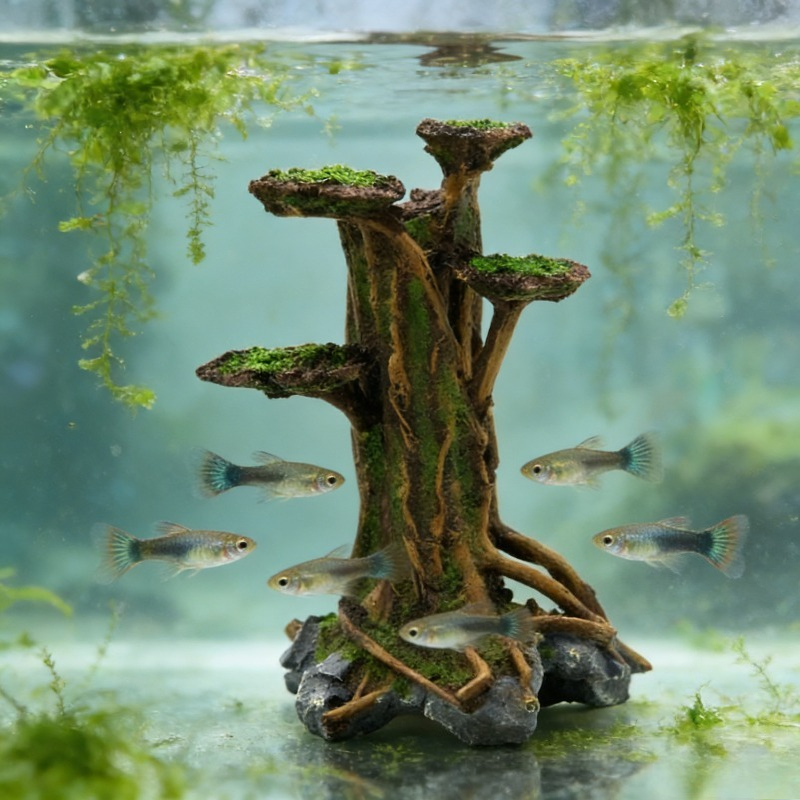 Artificial Moss Tree Driftwood - Planted Aquarium With Driftwood recension och pris