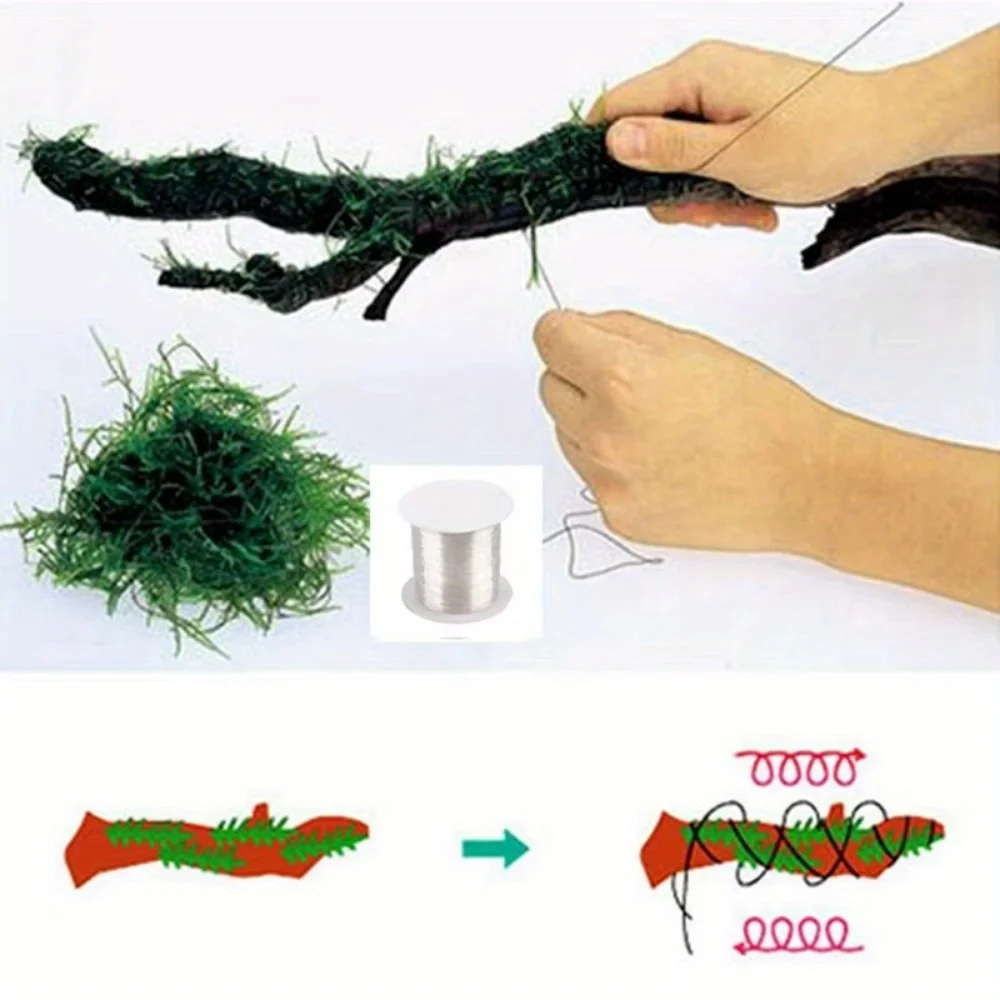 1Roll DIY Moss Line Binding Li - Planted Aquarium With Driftwood recension och pris