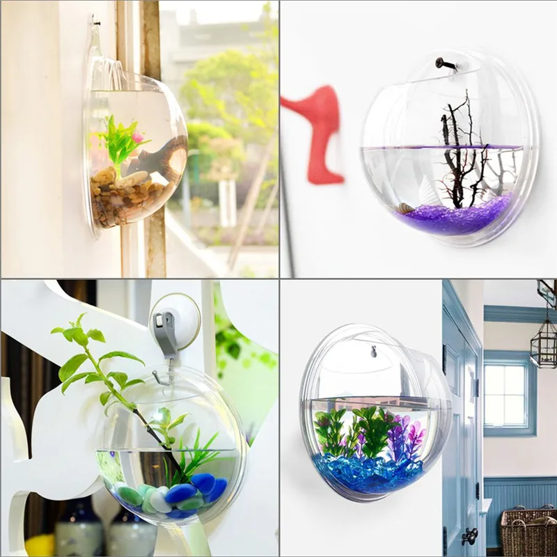 Transparent acrylic hanging wa - Planted Aquarium Bowl recension och pris
